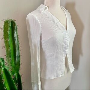 Topshop Textured Blouse size 4